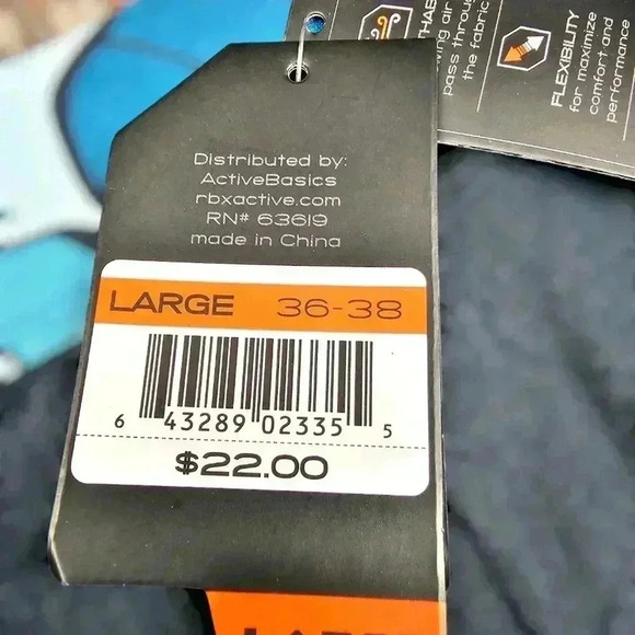 RBX Boxer Briefs black&blue 6" inseam NWT Large or XL - Picture 6 of 7